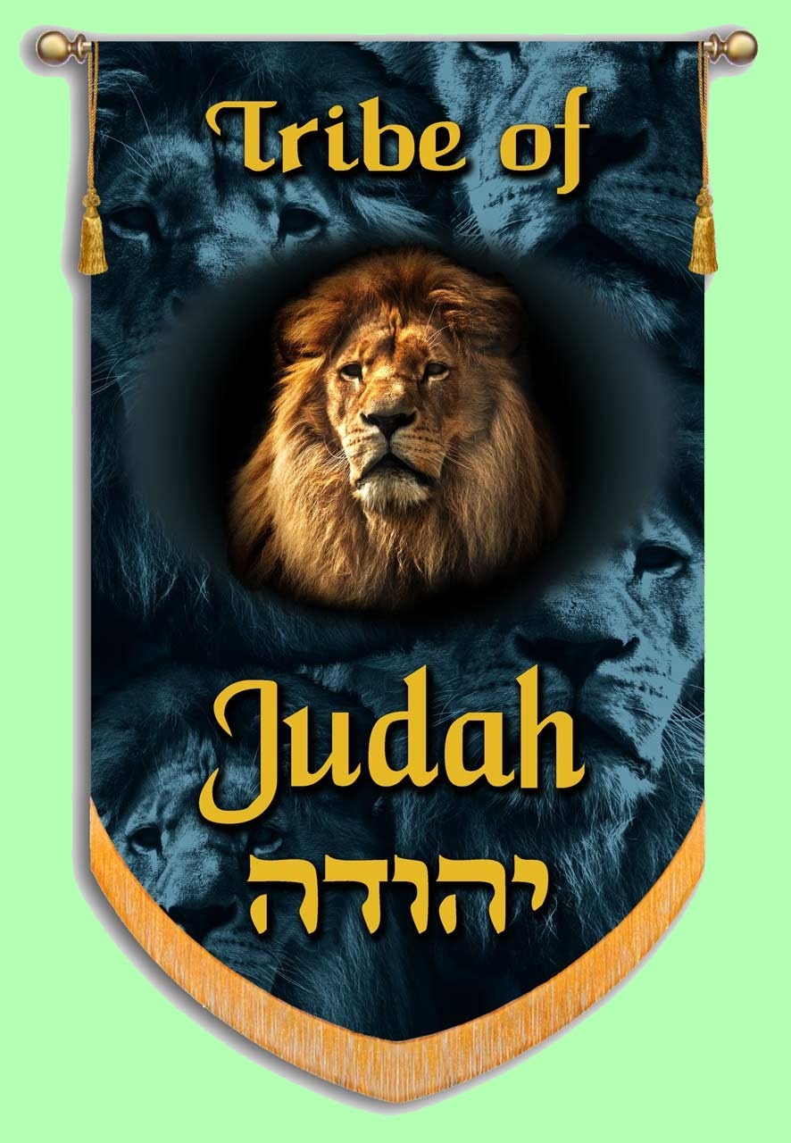 Picture of The Tribe of Judah's Banner with a lion on it